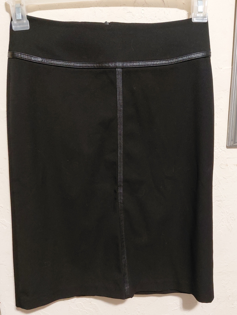 bebe Black Pencil Skirt with Contrast Stitching